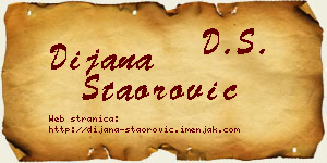 Dijana Staorović vizit kartica